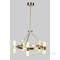 Classical Lighting Fixture 10 LED ALTURAS GOLD Steel Glass Light Chandelier Manufactory
